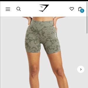 Gymshark green camo shorts